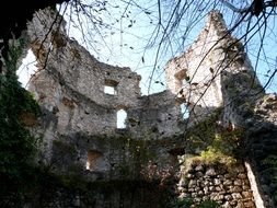 ruins of a tower in Croatia