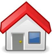 icon of a house with red roof