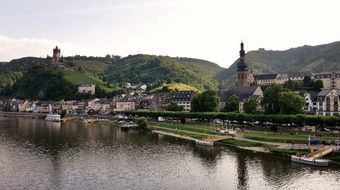 panorama Cochem city located on the Mosel River