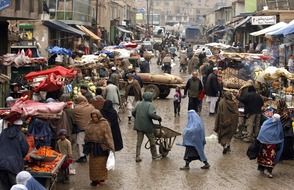 urban traders on the streets of afghanistan