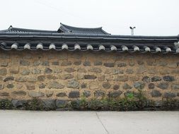 wall of traditional building in republic of korea