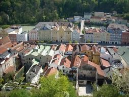 Landscape of burghausen in upper bavaria