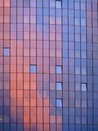 Colorful window facade of the house