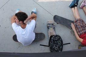 tired skateboarders