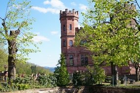 tower of castle among trees