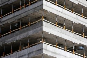 Concrete metal building construction