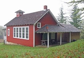 schoolhouse red old, oregon, willamette valley
