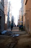 grunge alley in old town, morocco