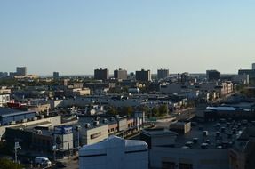 panoramic view of the city on the shores of the atlantic ocean in new jersey