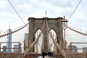 brooklyn bridge in winter time