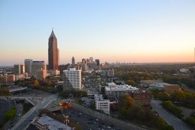 panorama of skyscrapers in atlanta