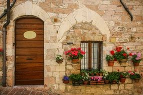 door of a traditional brick house in venice