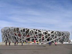 Olympic stadium in the shape of a nest