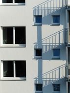 the shadow of the balcony