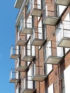 hotel facade with balconies