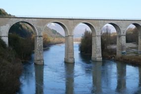 bridge over the durance river in provence