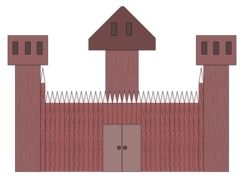 Wooden fort clipart