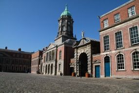 dublin tower castle building blue sky