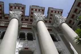 White greek columns