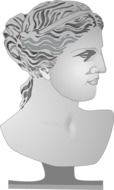 painted antique female bust