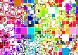 A lot of colorful squares