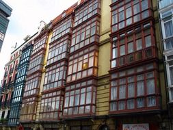 building facade in Bilbao, Spain