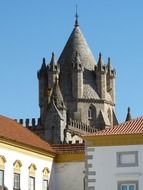 Romanesque cathedral in Evora, Portugal