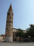 old church tower in the architecture of italy