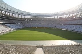 granstand of football stadium in cape town