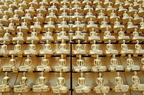 more than million golden statuettes of Buddha