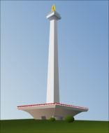 national monument on a hill in jakarta