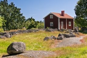 sweden home and red stone
