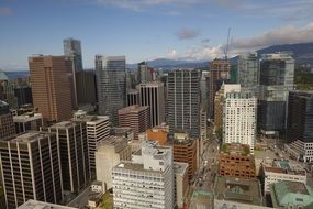 View of the skyscrapers of vancouver