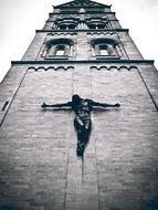 Christ figure on the bell tower