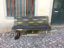 Picture of old benches near the house