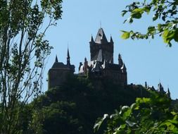 Castle on a hill in Cochem