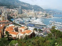 monte carlo harbor and cityscape