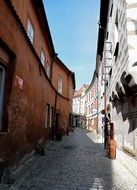 narrow street in Czech Budejovice