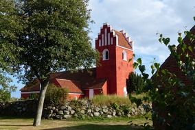 red brick church in Denmark