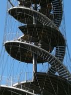 spiral staircase with steel ropes