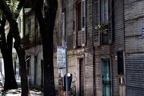 wooden facades of houses in Buenos Aires