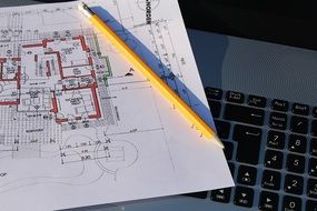 building plan laptop