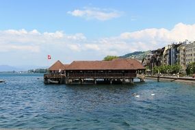 bathhouse on lake constance