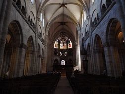 View from inside the Basel Cathedral