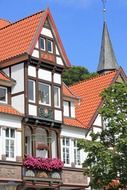 cityscape of the truss houses