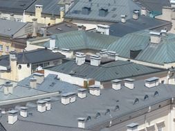 roofs city view salzburg from above