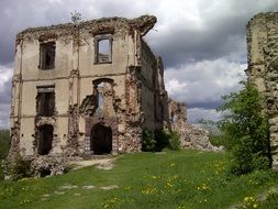 ruined castle in europe