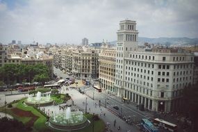 Landscape of the barcelona city