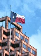 texas flag on the house