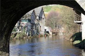 Beautiful riverside buildings